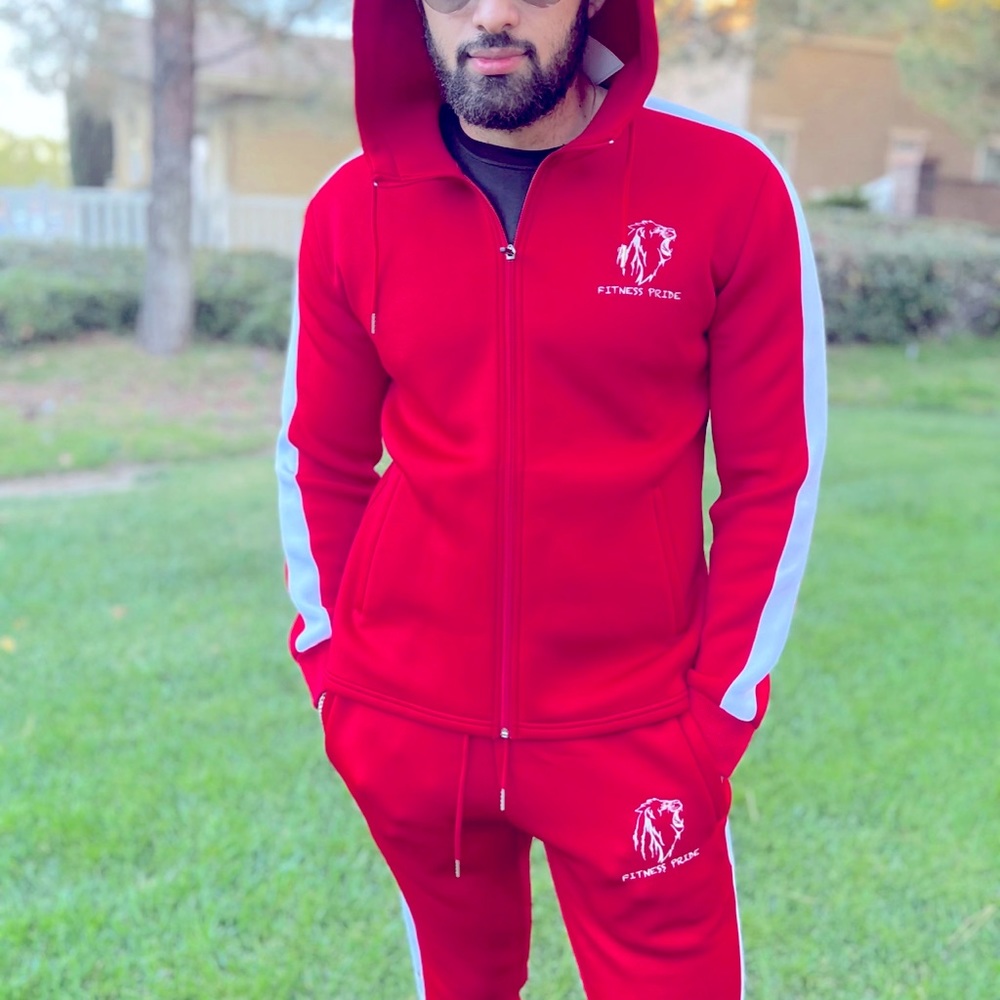 Red tracksuit